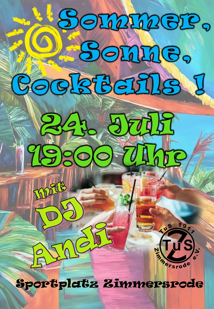 Plakat Sommer Sonne Cocktails final
