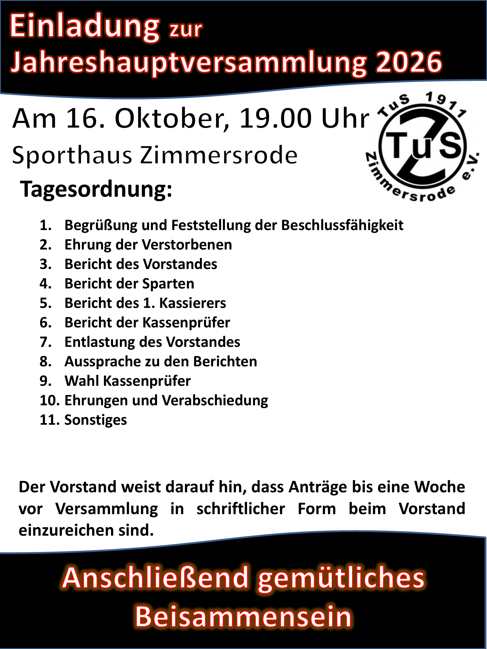 Einladung JHV2025 Plakat